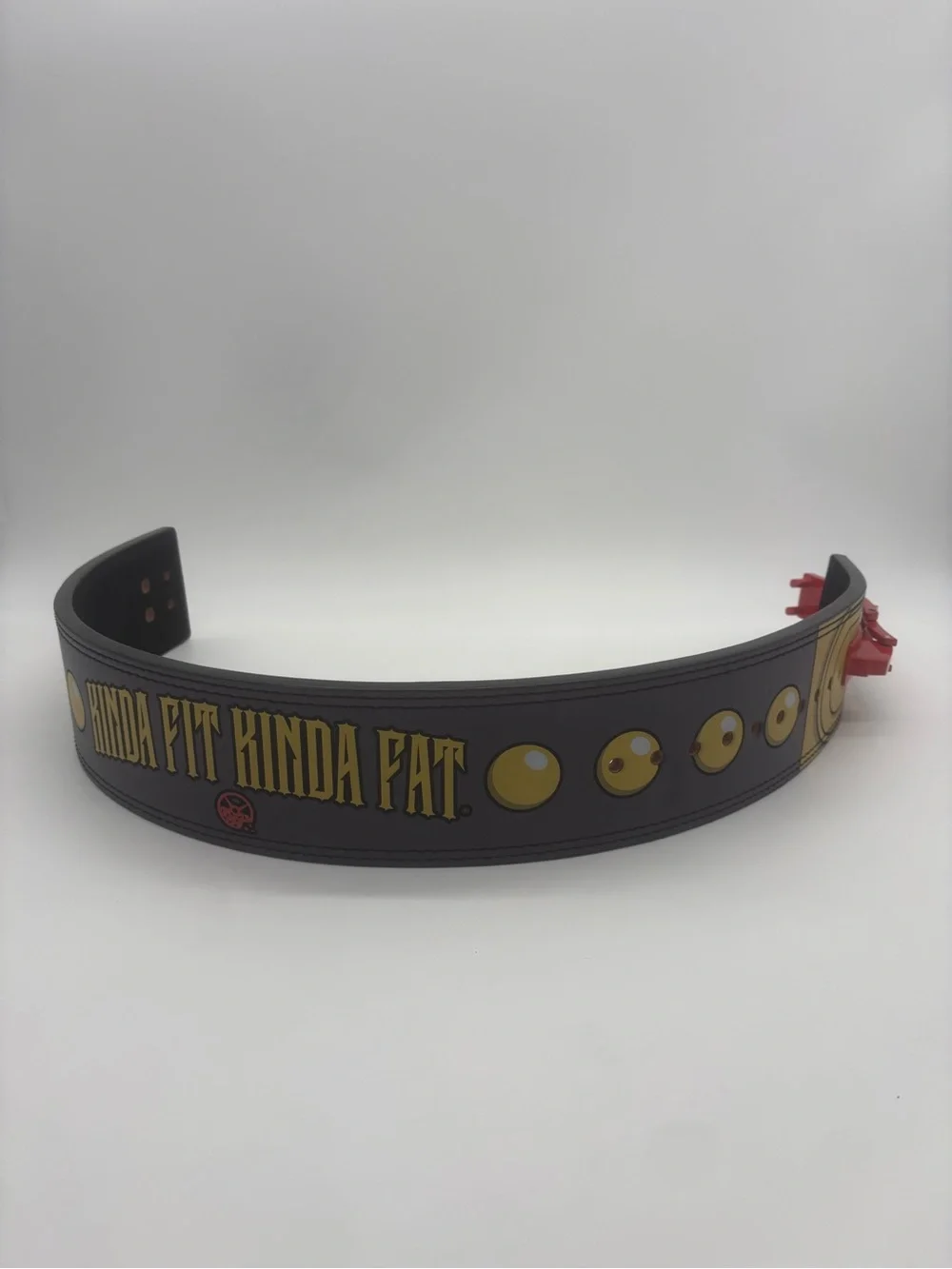 Kinda Fit Kinda Fat Weightlifting Belt Size Medium Black Red Powerlifting Gym